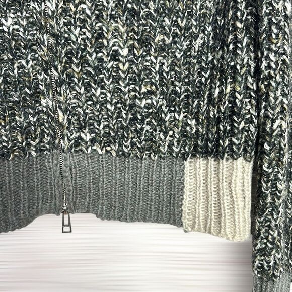 Zadig & Voltaire Deluxe Gray Wool Mohair Blend Full Zip Cardigan High Neck S - Picture 10 of 13